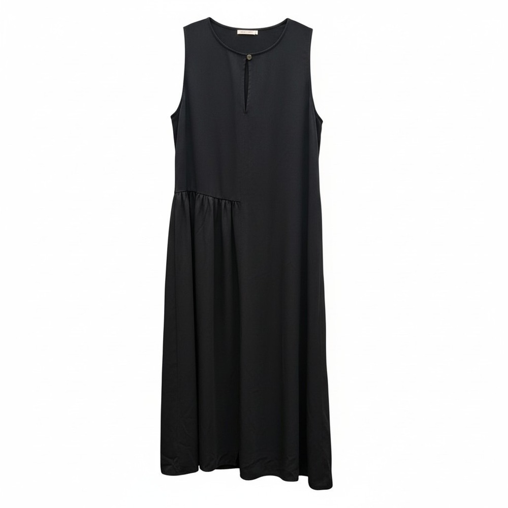 MM6 Maison Margiela Black Asymmetrical Sleeveless Midi Dress XL S32CT0750 2016